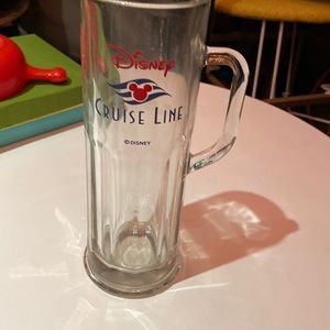 Walt Disney cruise Line glassware 20 oz clear glass Mug